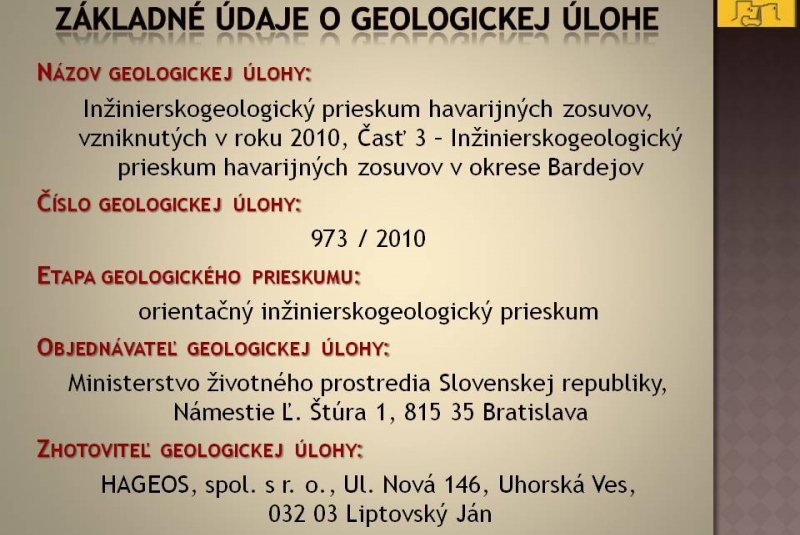 Projektovanie, odborná posudková akonzultačná činnosť v geotechn