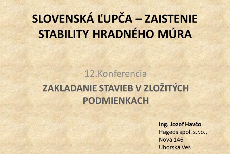 Projektovanie, odborná posudková akonzultačná činnosť v geotechn